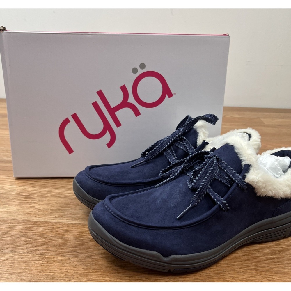 Ryka Avid Women's‎ Slip-on Shoes in Academy Blue Micro-Suede, Size 9.5 NEW